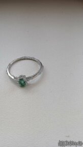 prsten se zambijským smaragdem ve stříbře vel.62 - 4