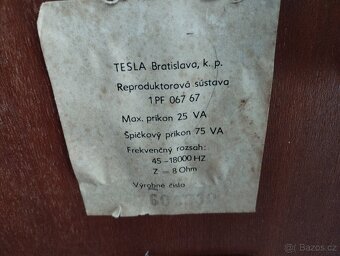 Tesla 1PF 067 67 Třípásmové reprosoustavy - 4