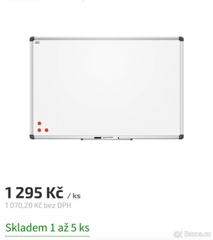 Magneticka kancelářská tabule 120x90, používaná krátce - 4