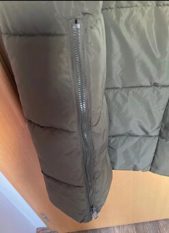 Zimní teplá dlouhá vesta khaki - 4