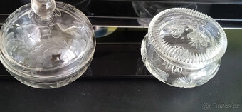 Velké dozy/ cukřenky - broušené - 4