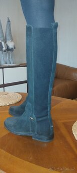 kožené kozačky  Tommy Hilfiger, - 4