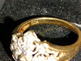 Zlaty damsky prsteň s Diamantami - 4