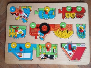 Dřevěné puzzle Noemova archa, Krteček, farma - 4
