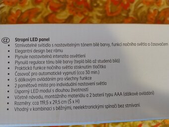Prodám LED pokojové svítidlo s nastavitelným tónem - 4