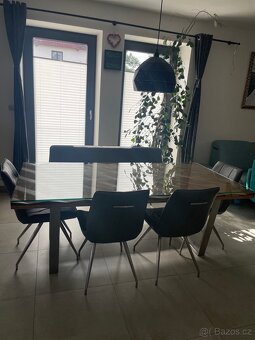 200X160 dřevěný stůl se skleněnou desku - 4