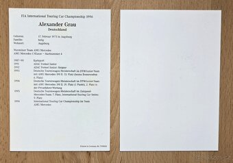 Kurt Thiim a Alexander Grau Mercedes DTM autogramy - 4
