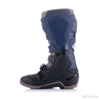 boty TECH 7 ENDURO DRYSTAR, ALPINESTARS (modrá/šedá/oranžová - 4
