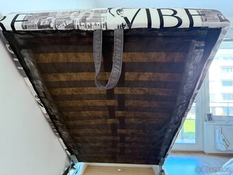 Válenda s úložným prostorem a polohovací matrací š.90cm - 4