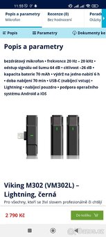 set bezdrátových mikrofonů Viking M302(VM302L)- lightning - 4
