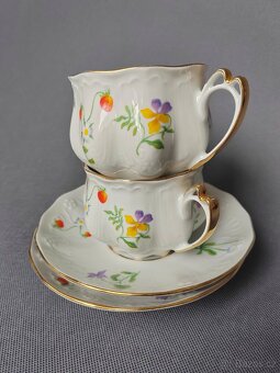 Porcelánová čajová sada šálků s podšálkem Moritz Zdekauer - 4