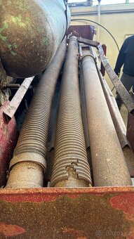 Železná cisternová přívěsná kára - fekální vůz - 4