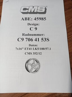 alu disky 16" škoda vw seat audi ... - 4