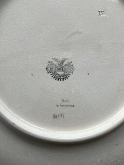 Starožitný dekorativní talíř Villeroy & Boch – Mettlach, - 4
