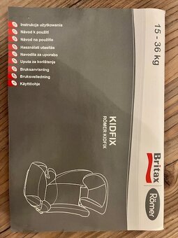 Prodám dětskou autosedačku Britax Römer Kidfix 14-36kg - 4