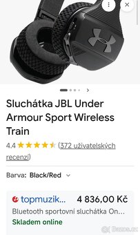 JBL Under Armour Sport Train sluchátka - černá - 4