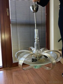 Art deco skleněný lustr - 4