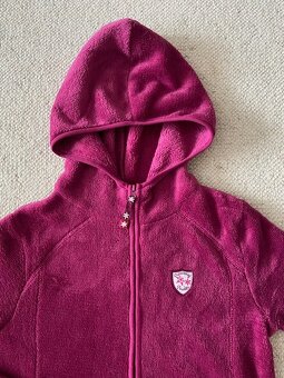Dívčí růžová mikina - chlupaka, vel.134, zn.Tchibo - 4