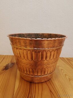 Retro měděný květináč - 4
