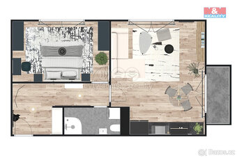 Prodej bytu 2+kk, 63 m², Žleby - 4