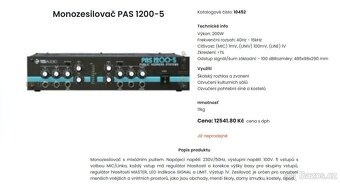 Mono zesilovač PAS1200-5 + mikrofon Philips - 4