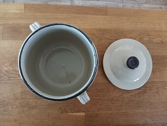 VELKÝ KAMENINOVÝ POLÉVKOVÝ HRNEC FRANCIE - 4