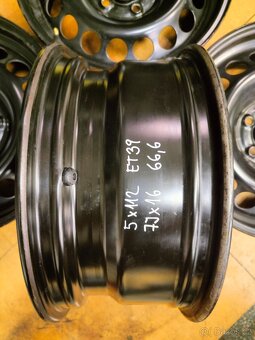 Audi A4 B8 5x112 et39 7jx16 66,6 plechové disky 4ks - 4