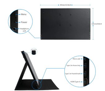 Wimaxit M1560CTV2 15.6" Touchscreen Monitor - 4