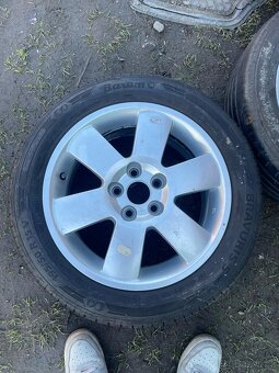 Mám jena prodej 5x100 15 ET43 sjeté gumy,kola originál Škoda - 4
