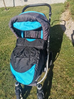 BABYLUX largo dvojkombinace modrý kočárek, chlapeček - 4