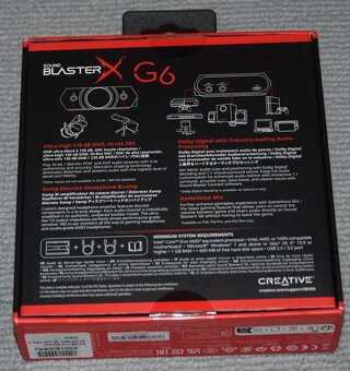 Creative Sound BlasterX G6 Externí zvuková karta,sluch.zesil - 4