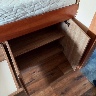 Vyvýšená postel s úložným prostorem 160 × 200 - 4