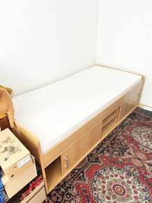 Jednolůžková postel 90x200, lamelový rošt + matrace - 4