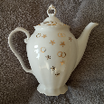 CUKŘENKA A KONVICE PORCELÁNOVÁ POZLACENÁ - 4