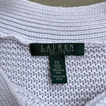 Bílý bavlnăný svetr Ralph Lauren - 4