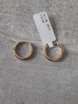 Dámské náušnice 585 14k s diamantem 0,06ct - 4