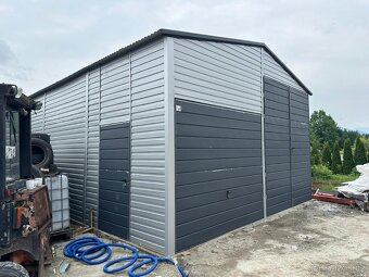 Plechová garáž 6x7m - 4
