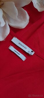 Reserved červené letní šaty LINEN - 4