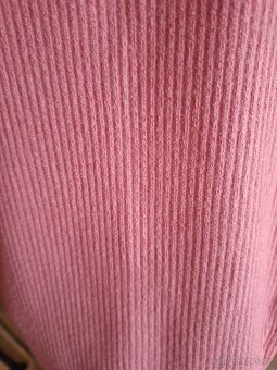 Růžové midi šaty Bershka, velikost S - 4