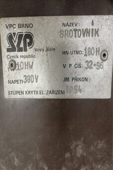 Prodám šrotovník s míchárnou – VPS Brno 10 HW, 380 V - 4