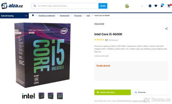 Herní CPU i5-8600K | TURBO 4,3GHz | Socket 1151 - 4