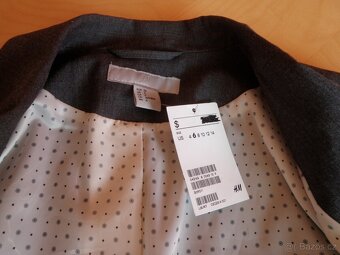 dámské šedé sako zn. H&M - vel. 36 - nové - 4