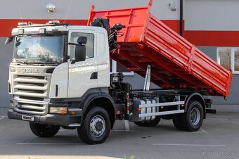 4X4 TŘÍSTRANNÝ SKLÁPĚČ + HYDRAULICKÁ RUKA SCANIA R380 / EU4 - 4