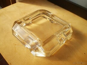 Starožitný skleněný popelník art-deco - 4