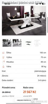 Stůl jídelní rozkládací kuchyňský - 4