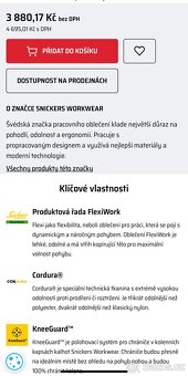 Džínové kalhoty Snickers workwear denim+ - 4