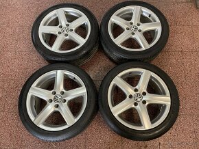 Originál Volkswagen ALU kola 5x112 r17 letní pneu 6mm - 4