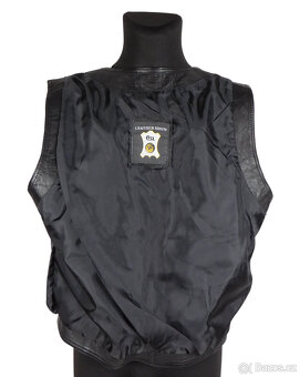 Kožená pánská černá vesta LEATHER SHOW vel. L - 4