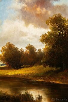 Krajina s řekou, G.Nesvadba, 1050 × 730 mm - 4