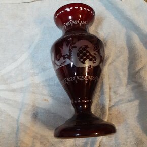 Starožitná skleněná váza Eggerman - 4